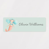 Leuke Mermaids Day Care School Naam Kleding Labels (Design 2)