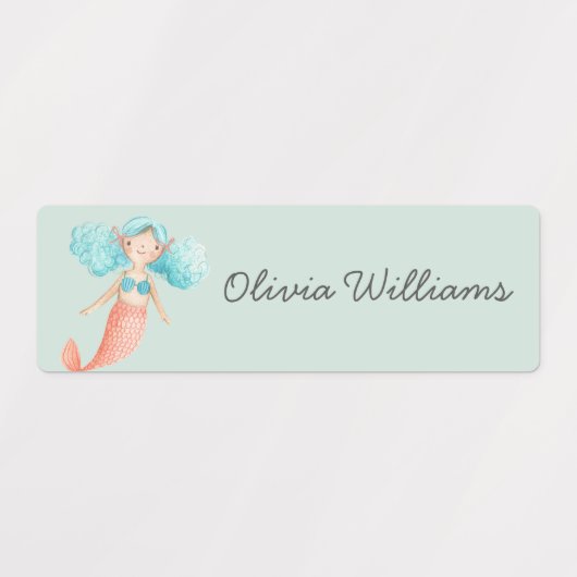 Leuke Mermaids Day Care School Naam Kleding Labels (Design 2)