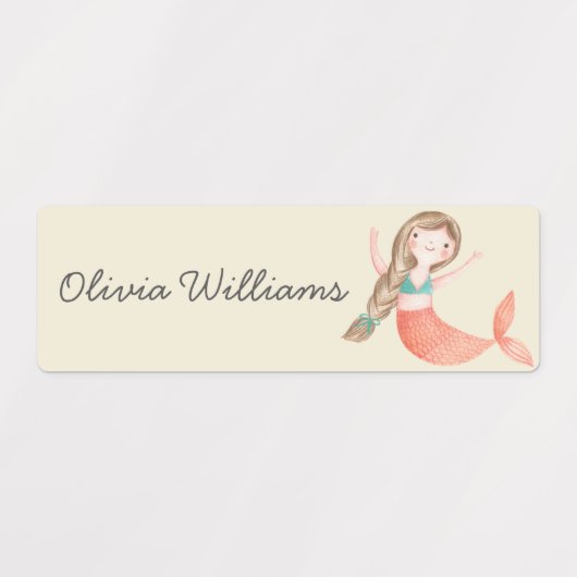 Leuke Mermaids Day Care School Naam Kleding Labels (Design 1)