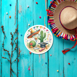 Leuke Mexicaans getinte Fiesta Afstudeerfeest Ronde Sticker