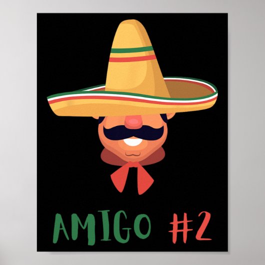 Leuke Mexicaanse Amigo #2 Groep Matching DIY Hallo Poster (Voorkant)