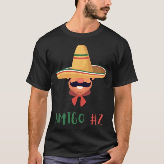 Leuke Mexicaanse Amigo #2 Groep Matching DIY Hallo T-shirt (Voorkant)