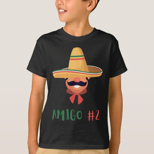 Leuke Mexicaanse Amigo #2 Groep Matching DIY Hallo T-shirt (Voorkant)