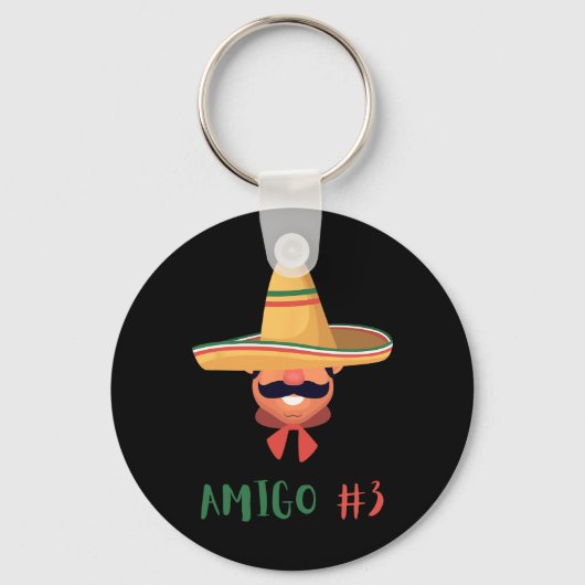 Leuke Mexicaanse Amigo #3 Groep Matching DIY Hallo Sleutelhanger (Voorkant)