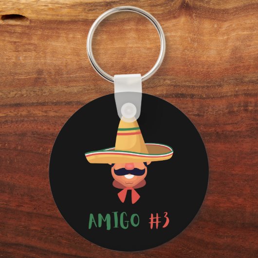 Leuke Mexicaanse Amigo #3 Groep Matching DIY Hallo Sleutelhanger (Voorkant)