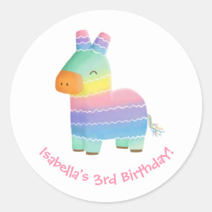 Leuke Mexicaanse Pinata Verjaardagsfeest Decoratie Ronde Sticker