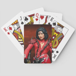 Leuke middeleeuwse Soceress Speelgoed fotografie Pokerkaarten