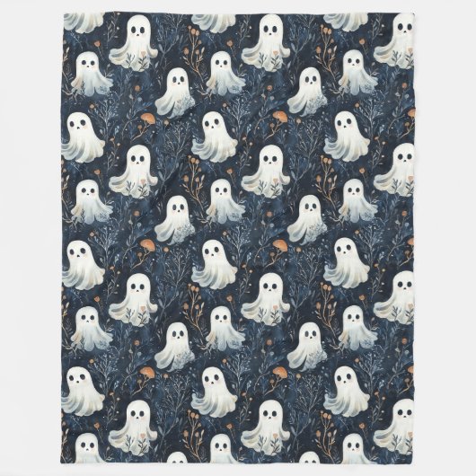 Leuke Midnight Ghosts Fleece Deken (Voorkant)