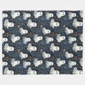 Leuke Midnight Ghosts Fleece Deken (Voorkant (Horizontaal))