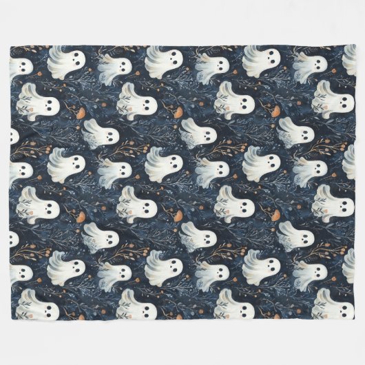 Leuke Midnight Ghosts Fleece Deken (Voorkant (Horizontaal))