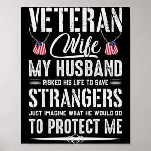 Leuke Militaire Veteranen Cadeau Voor Echtgenoot E Poster