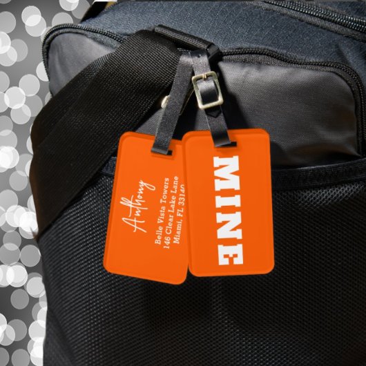 Leuke MINE Gepersonaliseerde Bagage Tag Bagagelabel