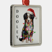 LEUKE MINI AUSTRALISCHE HERDER HOND METALEN ORNAMENT (Rechts)