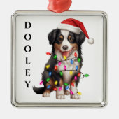 LEUKE MINI AUSTRALISCHE HERDER HOND METALEN ORNAMENT (Voorkant)