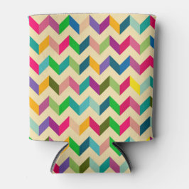 Leuke Mini Retro Regenboog Chevron Patroon Foam Co Blikjeskoeler