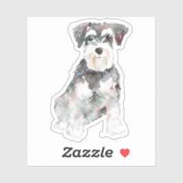 Leuke miniatuur Schnauzer hond illustratie Sticker