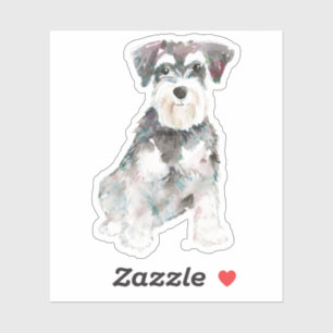Leuke miniatuur Schnauzer hond illustratie Sticker