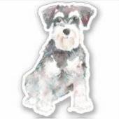 Leuke miniatuur Schnauzer hond illustratie Sticker (Voorkant)