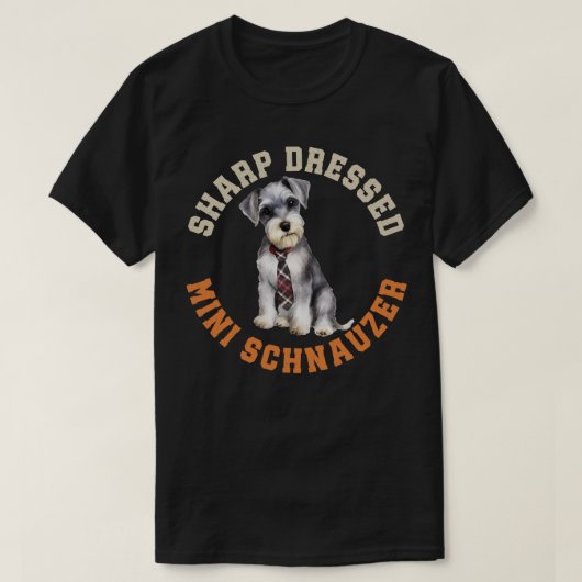 Leuke miniatuur schnauzer hond t-shirt (Design voorkant)