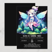 Leuke minimalistische feeënverjaardag kaart (Voorkant / Achterkant)