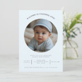 Leuke minimalistische foto Eerste Verjaardag bord  Kaart (Staand voorkant)