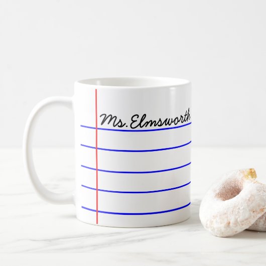Leuke, minimalistische gepersonaliseerde Mok voor (Met donut)