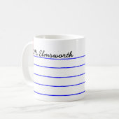 Leuke, minimalistische gepersonaliseerde Mok voor (Voorkant links)