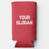 Leuke minimalistische meisjesrode en roze kleuren  seltzer blikjeskoeler (Voorkant)