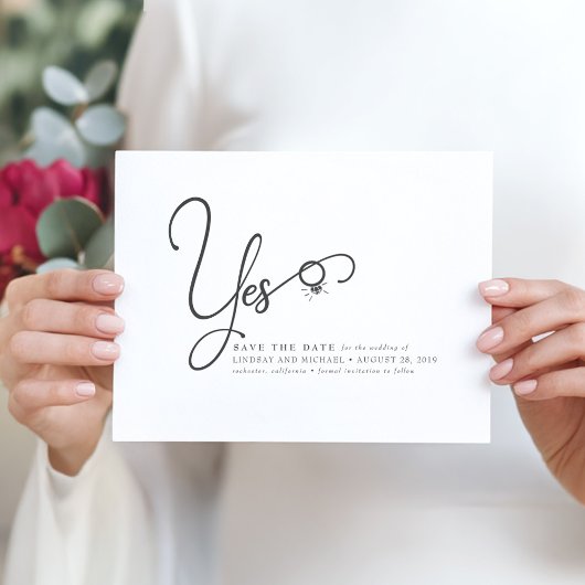 Leuke minimalistische moderne save the date briefkaart