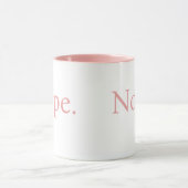 Leuke minimalistische roze Nope koffie mok (Midden)