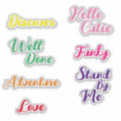 Leuke minimalistische Schattigee typografie op maa Sticker (Voorkant)