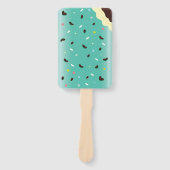 Leuke Mint Ice Cream Popsicle Treat Verjaardagsfee Handwaaier (Voorkant)