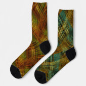 Leuke Mismatch Odd Sox Kerstmis Patroon Plaid Sokken (Links)