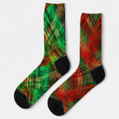 Leuke Mismatch Odd Sox Kerstmis Patroon Plaid Sokken (Links)