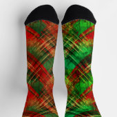 Leuke Mismatch Odd Sox Kerstmis Patroon Plaid Sokken (Top)