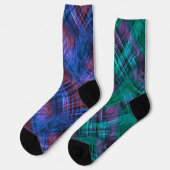 Leuke Mismatch Odd Sox Kerstmis Patroon Plaid Sokken (Links)