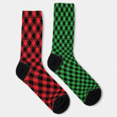 Leuke Mismatch Vreemde Kerstmis Plaid Sokken (Rechts)