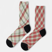 Leuke Mismatch Vreemde Kerstmis Plaid Sokken (Links)