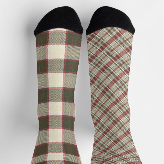 Leuke Mismatch Vreemde Kerstmis Plaid Sokken (Top)