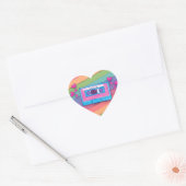 Leuke Mixtape Rainbow Achtergrond Retro Muziek Lie Hart Sticker (Envelop)