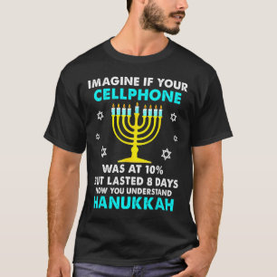 Leuke mobiele telefoon 8 dagen Joods Hanukka begri T-shirt