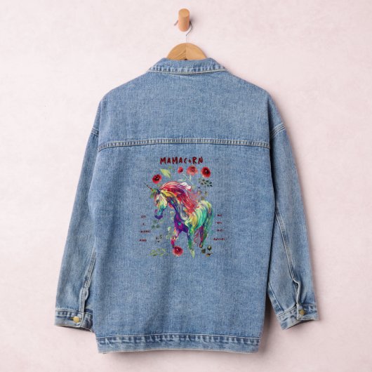 Leuke Mode eenhoorn denim jas Denim Jacket (Hangar)