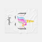 Leuke Modern Chic gepersonaliseerde eenhoorn baby Fleece Deken (Voorkant (Horizontaal))