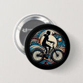 Leuke moderne Abstracte fiets Logo voor vrouwen Ronde Button 5,7 Cm (Voorkant /achterkant)