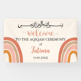 Leuke moderne Aqiqah Aqeeqah Welkomstbord Banner