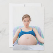 Leuke moderne babyshower klaar om te knallen foto kaart (Achterkant)