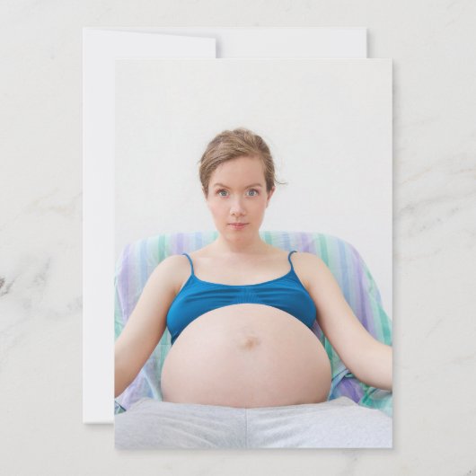 Leuke moderne babyshower klaar om te knallen foto kaart (Achterkant)