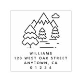 Leuke moderne bergillustratie retouradres  zelfinktende stempel (Design)