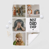 Leuke moderne 'BESTE PAPA Ooit' 5 foto Golfhanddoek (Insitu)