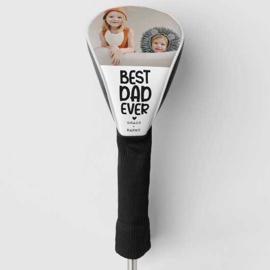 Leuke moderne 'BESTE PAPA Ooit' foto Golfheadcover (Voorkant)